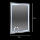 Oglinda LED Rectangulara, 60x80cm, CANTO Touch, Sistem Dezaburire, Dimabila