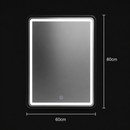 Oglinda LED Rectangulara, 60x80cm, Ombra  Basic Touch