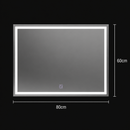 Oglinda LED Rectangulara, 80x60cm, FRAME Basic Touch