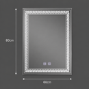 Oglinda LED Rentagulara, 60x80cm, Touch Vivido , Sistem Dezaburire,Dimabila