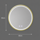 Oglinda LED Rotunda, 60cm, Glanz Touch, Sistem Dezaburire, Dimabila