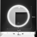 Oglinda LED Rotunda 60cm,  Stellaire Touch, Sistem Dezaburire, Dimabila