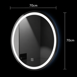 Oglinda LED Rotunda, 70cm, Basic Touch