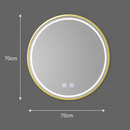 Oglinda LED Rotunda, 70cm, Glanz Touch, Sistem Dezaburire, Dimabila