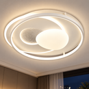Lustra LED cu telecomanda ISTARAVSHAN, Forma Ovala, 85W, lumina Rece/Calda/Neutra, Dimabila, Alb