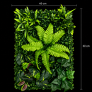 Panou de Gard Viu Artificial Mix Frunze de Piersic & Persan, 40 x 60 cm, Verde