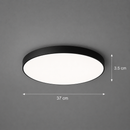 Plafoniera LED SOLIS 37cm 32W Lumina Rece Negru