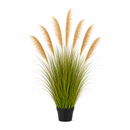Planta Artificială Iarbă Ornamentală, 170cm, cu 7 fire, Stuf si Iarba, Verde Tomnal, Fara Ghiveci