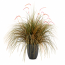 Planta Artificială Iarbă Ornamentală Tip Coadă de Vulpe, 120cm, Iarbă curbată și Spice, Verde si Roz, Fara Ghiveci