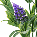 Planta Artificiala, Floare Decorativa de Lavanda, 5 Ramuri, 33 cm, Mov si Verde, Set de 2 Bucati