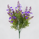 Planta Artificiala, Floare Decorativa de Lavanda, 5 Ramuri, 41 cm, Mov Verde si Alb, Set de 2 Bucati