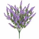 Planta Artificiala, Floare Decorativa de Lavanda, 9 Ramuri, 44 cm, Mov si Verde, Set de 2 Bucati