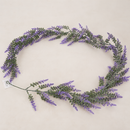 Planta Artificiala Ghirlanda Decorativa de Lavanda, Aspect Bogat, 185cm, 122 Ramificatii, Verde si Mov, Set de 2 Bucati