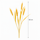 Planta Artificiala Iarba Ornamentala, 83 cm, cu 4 Fire, Spice de Grau, Galben, Fara Ghiveci