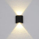Fantas Aplica LED de Exterior si Interior, 2 Surse x 1W, IP65, Metalic, Negru, 3000K