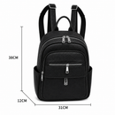 Rucsac Urban PLOVDIV, 38x31x12 cm, Material PU, Negru