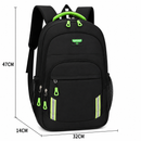 Rucsac Travel Business YEVLAKH, 47x32x14 cm, Oxford, Negru si Verde