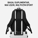 Rucsac de Scoala BOYSUN, 47x32x14 cm, Oxford, Negru si Alb