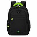 Rucsac de Scoala BOYSUN, 47x32x14 cm, Oxford, Negru si Verde