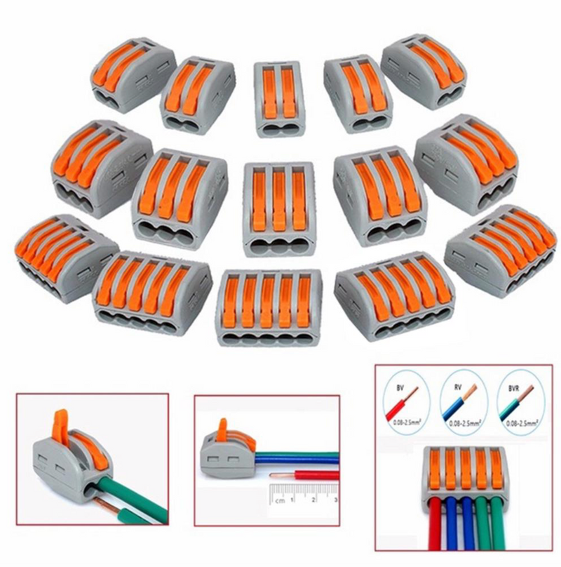 Conector pentru Lustra / Oglinda LED - Rapid, 2 Poli, Instalare Fara Surub