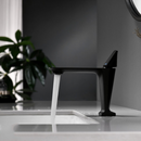 Baterie Lavoar Monocomanda Cartus Ceramic Alama Sanitara Negru Satin Racorduri si Kit Fixare Incluse ESN006