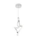 Pendul LED Osiris, 24W, Cristal, Crom -19A