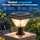 Lampa Solara LED pentru Stalp Exterior KATTAKURGAN, 8W, Lumina Calda/Rece/Neutra + RGB, Forma Patrata, Aluminiu, Negru, Dimabila
