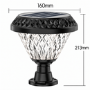 Lampa Solara LED pentru Stalp Exterior KATTAKURGAN, 8W, Lumina Calda/Rece/Neutra + RGB, Forma Rotunda, Aluminiu, Negru, Dimabila