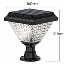 Lampa Solara LED pentru Stalp Exterior KATTAKURGAN, 8W, Lumina Calda/Rece/Neutra + RGB, Forma Patrata, Aluminiu, Negru, Dimabila