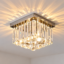 Lustra Cristal MARTINEZ Linear Luxe, Diametru 35cm, 4x E14, Crom Lucios