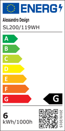 Spot LED AKTOBE, Ø11.9cm, 6W, Rotund, Lumina Rece, Alb, Metal si Acrilic