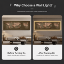 Tablou Sticla cu iluminare LED Harta a Lumii, 60 x 120 cm, Aliaj de Aluminiu si MDF