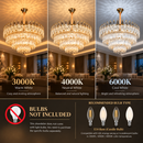 Candelabru Cristal MAJESTIC Regalis 21x E14, Diametru 80cm, Auriu Lucios, Inaltime Reglabila