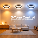 Lustra LED MODERNA 25W, Diametru 20cm, Rotunda, lumina Rece/Calda/Neutra, Negru