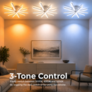 Lustra LED cu telecomanda ZOE, 67W, lumina Rece/Calda/Neutra, Dimabila, Alb