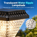 Lampa Solara LED pentru Stalp Exterior KATTAKURGAN, 8W, Lumina Calda/Rece/Neutra + RGB, Forma Patrata, Aluminiu, Negru, Dimabila