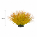 Tufă Artificială de Iarbă, 28 cm, Iarbă Tip Ceapă Curbată, Densitate Redusă, Plastic, Galben si Portocaliu