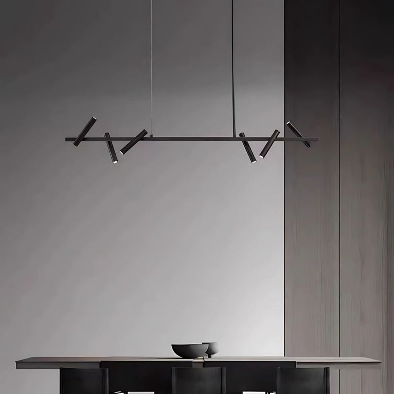 Lustra LED cu telecomanda Harman, 23W, 6 Surse, Lumina Neutra, Negru