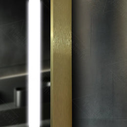 Oglinda LED Rectangulara, 60x80cm, Verite Royale Gold MotionGlow Marcello, Sistem Dezaburire, Ceas & Termometru, Dimabila Oglinzi Marcello Default Title Alessandro Design