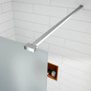 Paravan duș Walk-In 90x195 cm, sticlă securizată 8 mm, satin, profil metalic rezistent