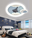 Lustra LED cu telecomanda 72W, Diametru 50cm, lumina Rece/Calda/Neutra, Albastru