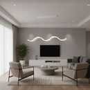 Lustra LED cu Telecomanda, Suspendata AMI 78W, Liniara, Lumina Rece/Calda/Neutra, Alb, Inaltime Reglabila
