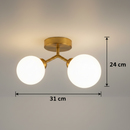 Lustra Moderna ORBS, 31cm, 2xG9, Globuri, Auriu