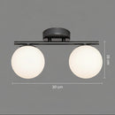 Lustra LED si cristal ORI, 30cm, 2xG9, Globuri, Negru