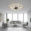 Lustra LED Ventilator ANEMO cu Telecomanda, 47W, D87cm, Lumina Rece/Neutra/Calda, Metal si Plastic, Negru