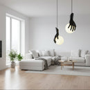 Aplica LED Decorativa MANOS, 13x120cm, 2xG9, Sticla si Resina, Negru