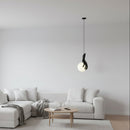 Aplica LED Decorativa MANOS, 13x120cm, 1xE27, Sticla si Resina, Negru