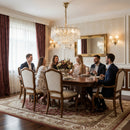 Candelabru Cristal VELVET Eleganza, 9xE14, D50 cm, Auriu, Inaltime Reglabila, Metal si Cristal
