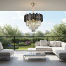 Candelabru Cristal BLOIS Petito 3xE14, Diametru 30cm, Negru, Inaltime Reglabila