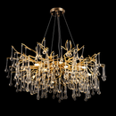 Candelabru Cristal CC333/600GD, 9x G9, Auriu, 60cm, Inaltime Reglabila